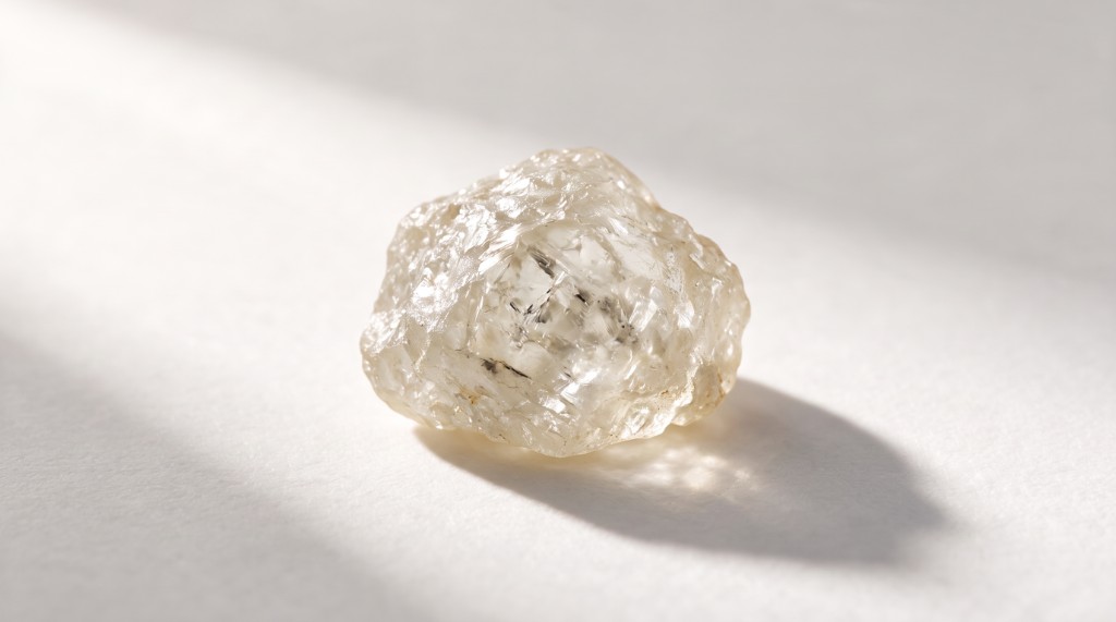 Rough natural diamond crystal