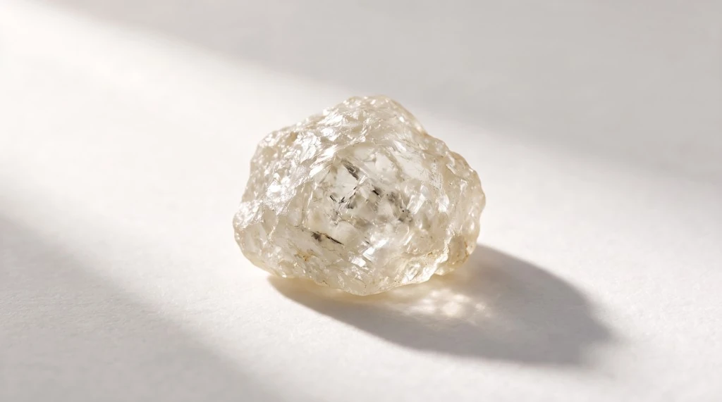 Rough natural diamond crystal