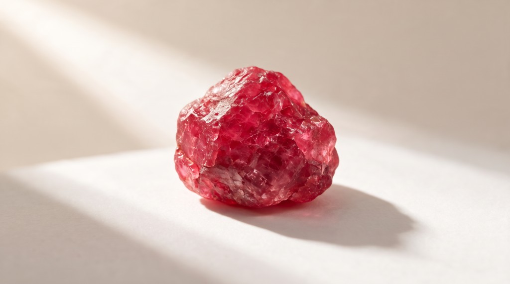 Rough natural ruby crystal